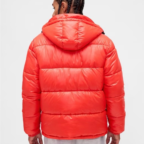 Gap Men's Red Puffed Jacket Res size S - Picture 3 of 4